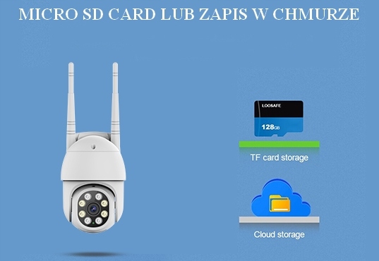 KAMERA OBROTOWA ZEWNĘTRZNA IP WIFI FULL HD TUYA Cechy dodatkowe alarm dźwiękowy łączność z wifi