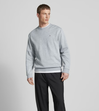 Pánská Mikina Tommy Hilfiger MW0MW04973 vel. M Regular Fit Šedá Organic Cotton