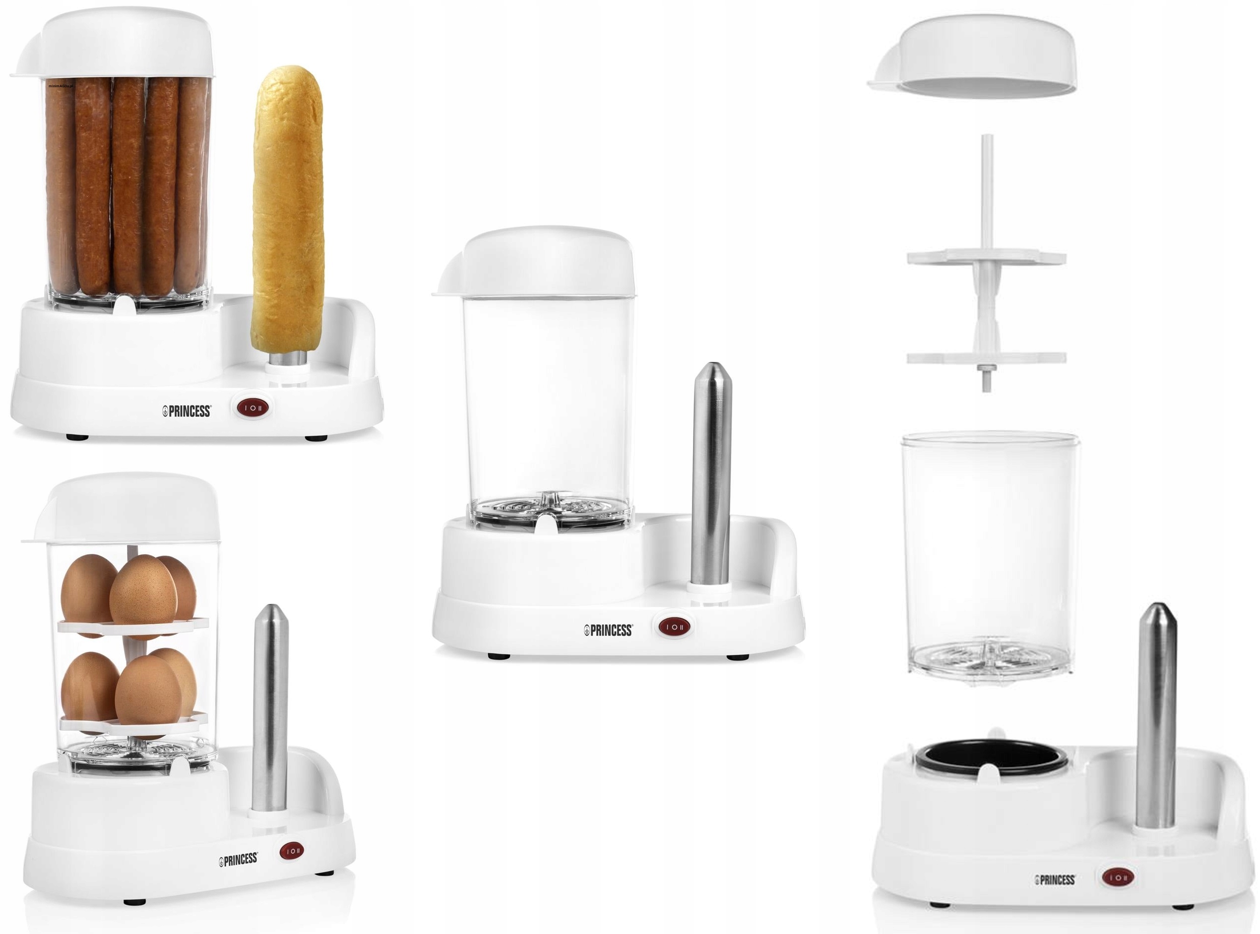 2 v 1 Hot-dog Hotdog Strojek na 10 Hotdogů Vařič Vajec na 6 Vajec V Jednom