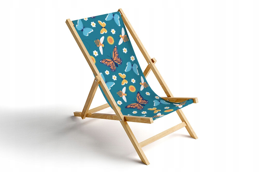 Dřevěné Lehátko jako dárek Motýli barevné motýli tyrkysová barva