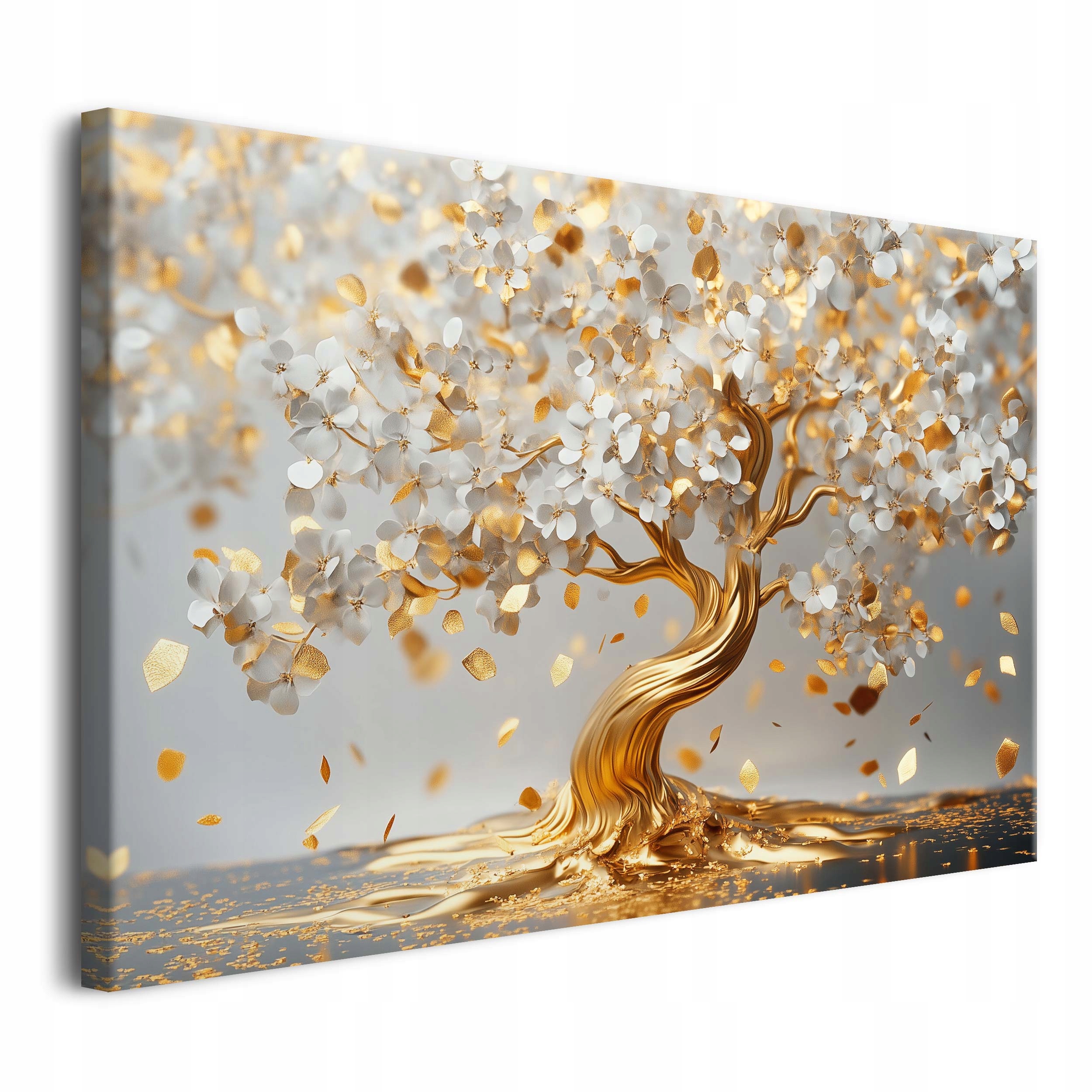 Nowoczesna dekoracja Obraz Złote Drzewo Obrazy na ścianę do sypialni 80x120