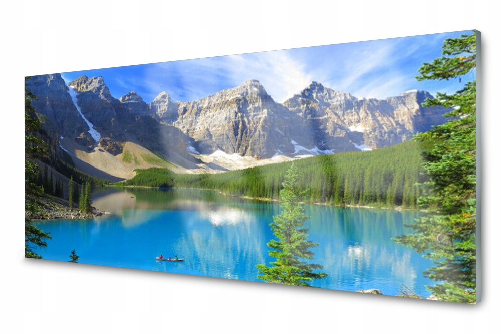 

Panel szklany do kuchni Jezioro Góra Las 125x50