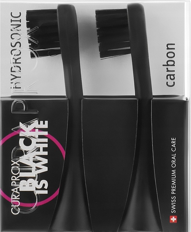 Curaprox Carbon 2szt. końcówki i Curaprox Black Is White Hydrosonic