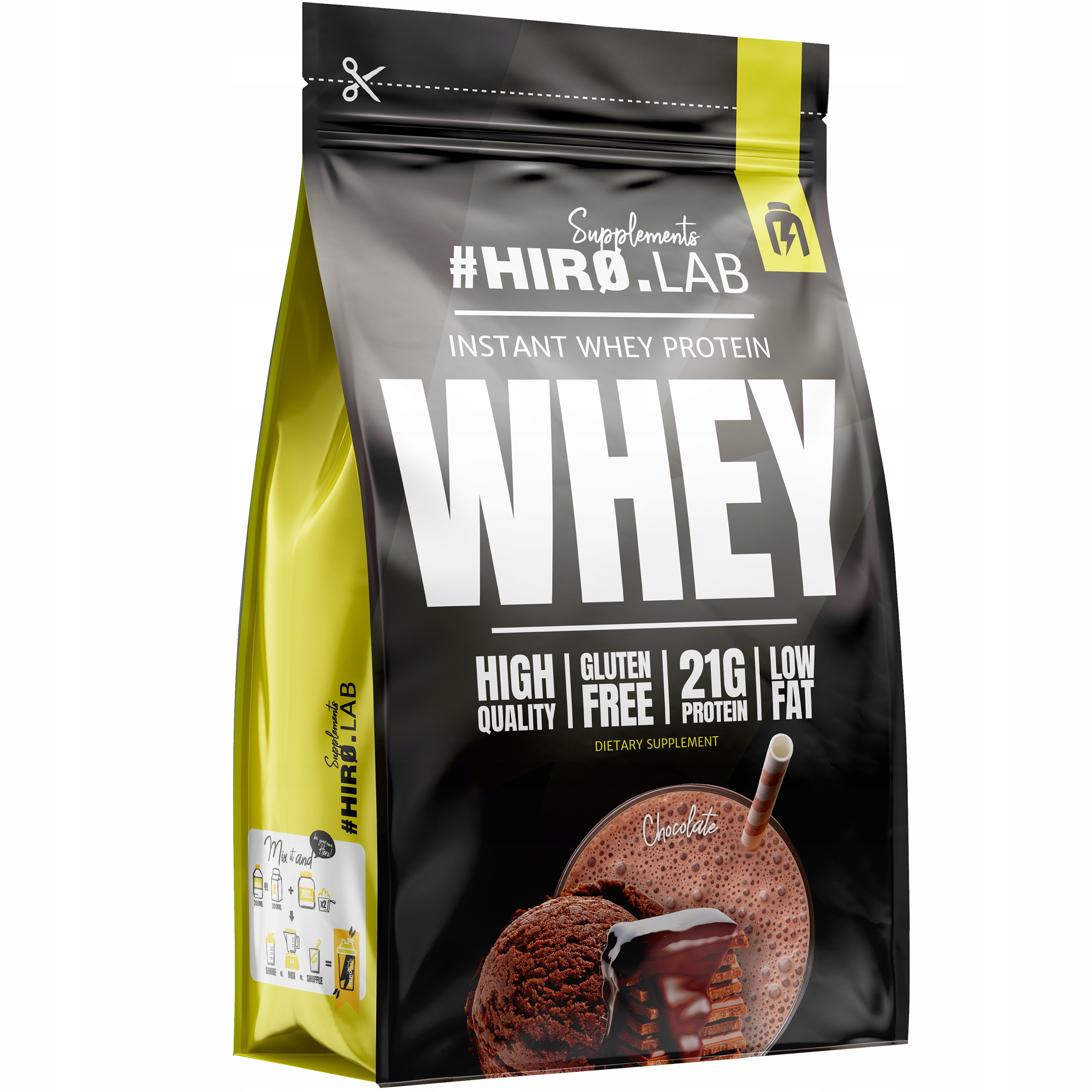 Doplněk Stravy Syrovátkový Protein Wpc Hiro.lab 2 kg Čokoláda Bez Lepku 66p
