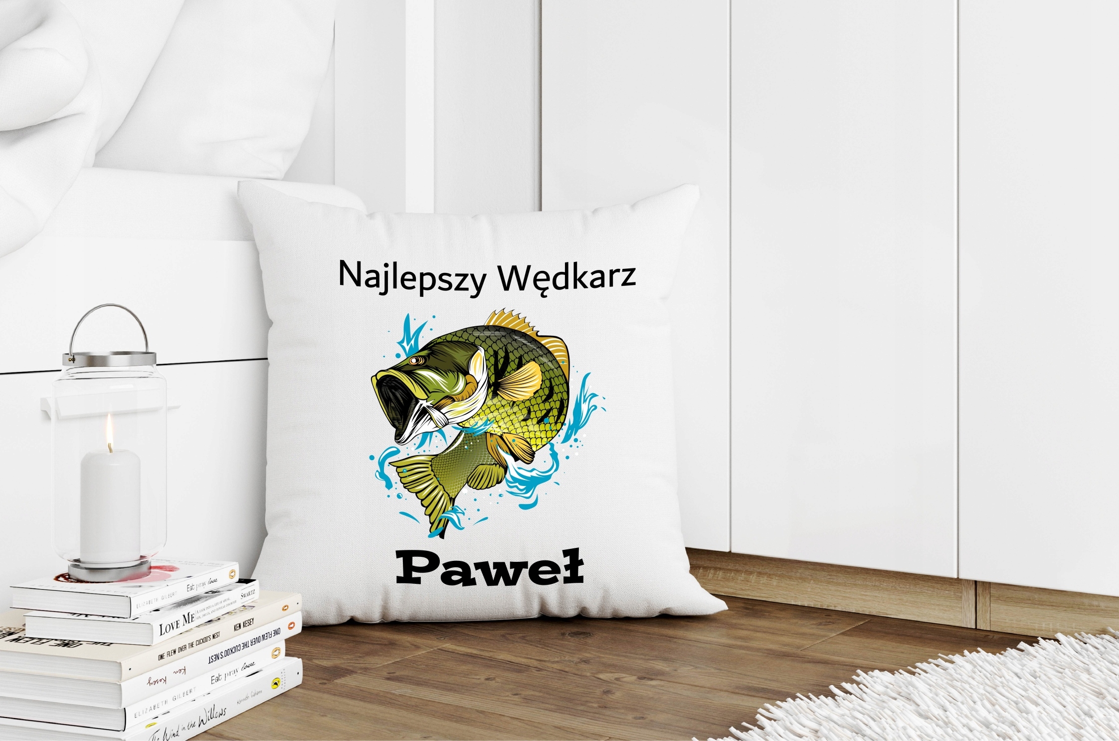 Poduszka + Kubek Najlepszy Wędkarz dla WĘDKARZA + dowolne imię Marka inna