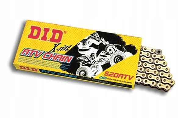 Atv X-Krúžková reťaz DID Chain 520ATV2 98 L Zlatá/Čierna 4525516904117