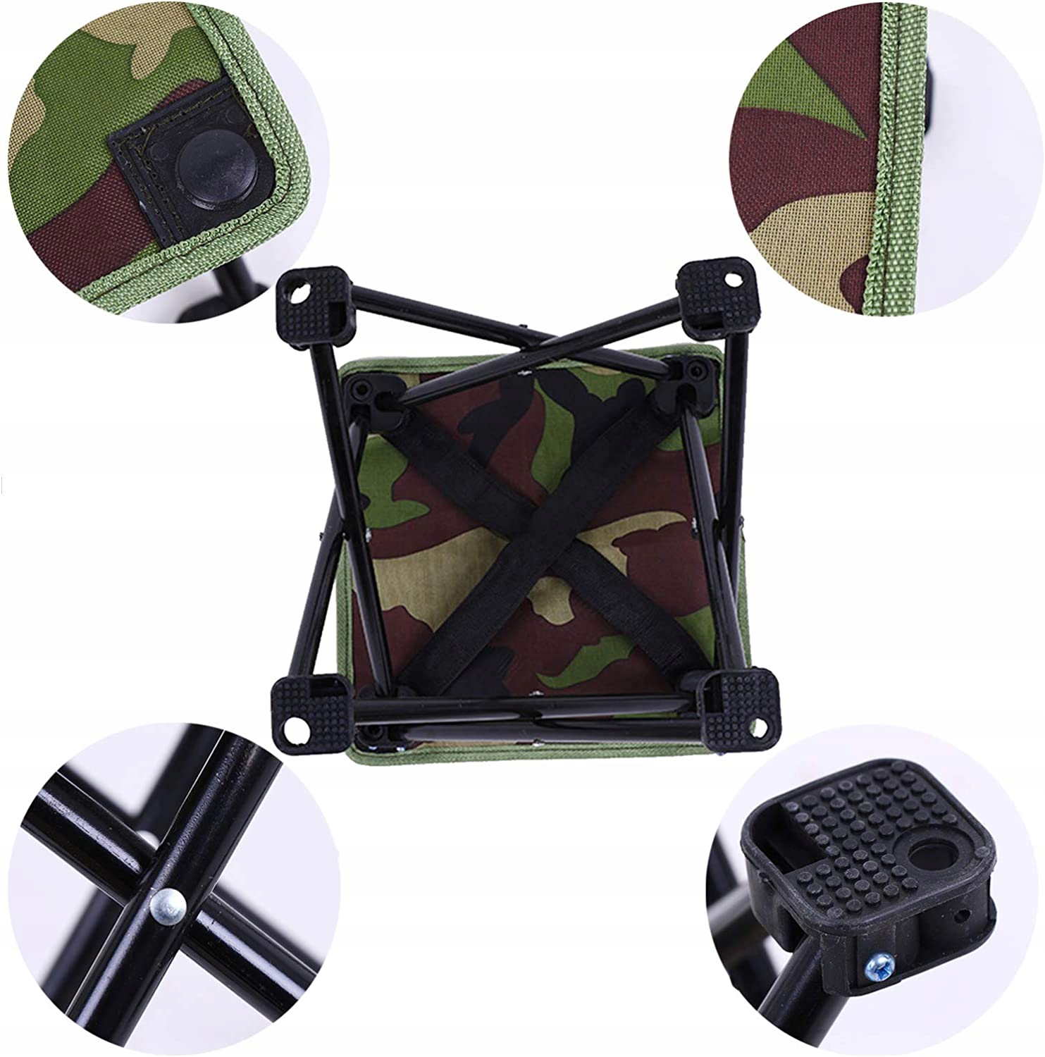 SKŁADANE KRZESŁO KEMPINGOWE LEKKI STOŁEK WĘDKARSKI PRZENOŚNY Model stołek