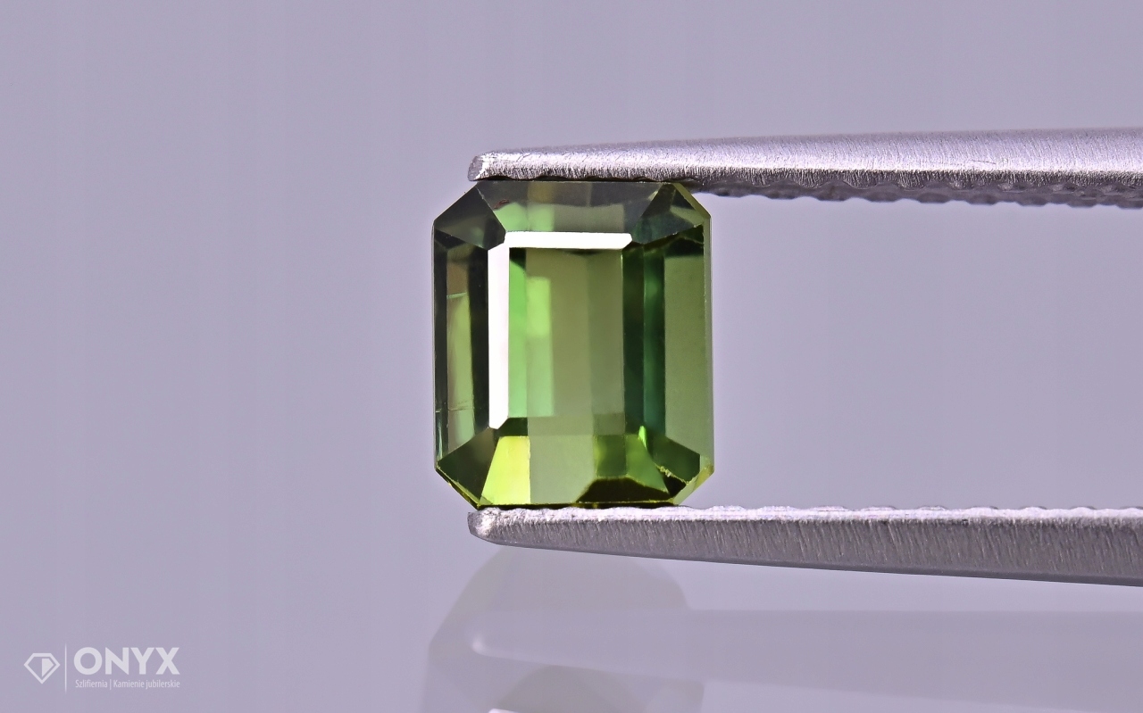 Turmalín Verdelit fazetovaný oktagon 5,5x4,5 mm