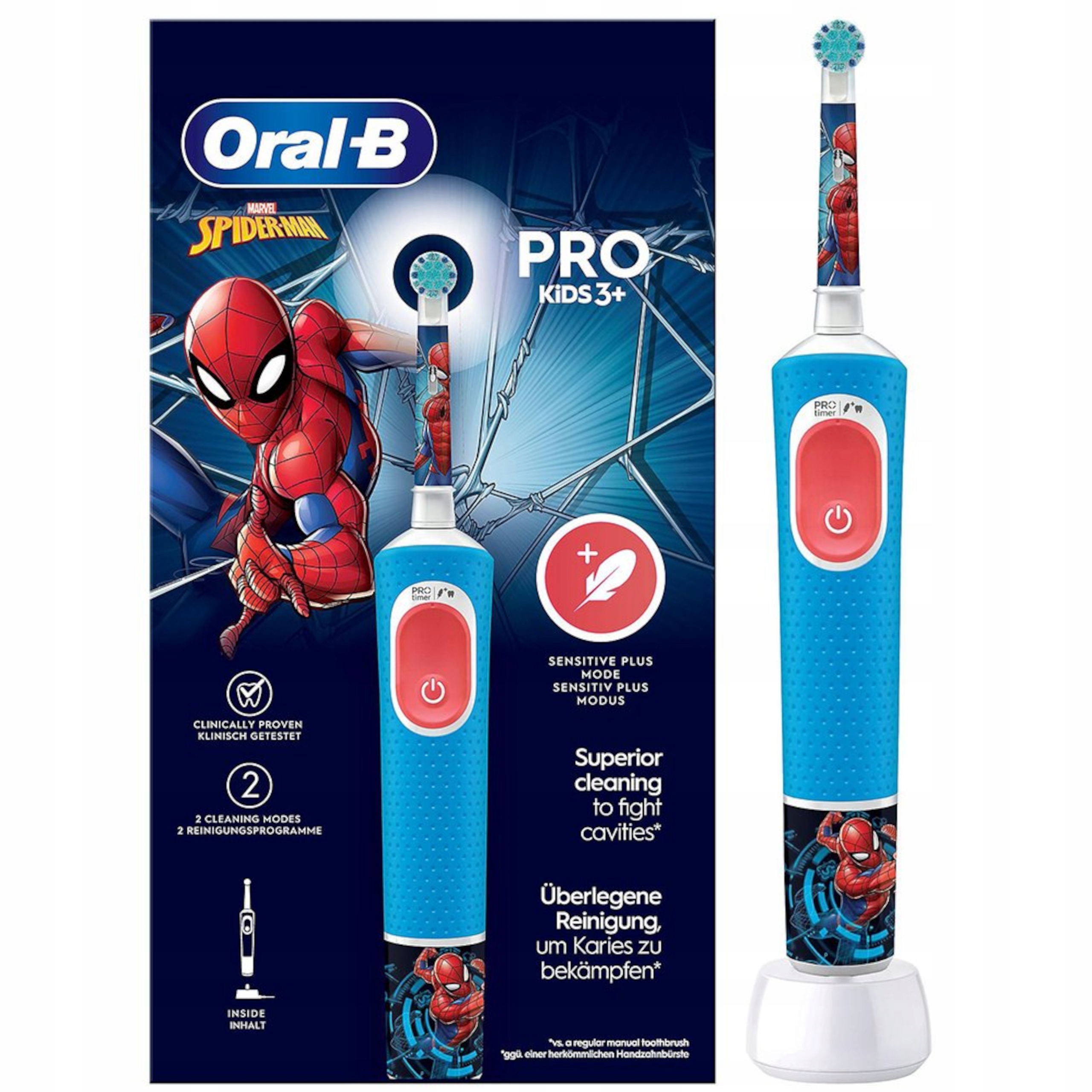 Elektryczna szczoteczka do zębów Oral-B Pro Kids 3+ Spider-Man