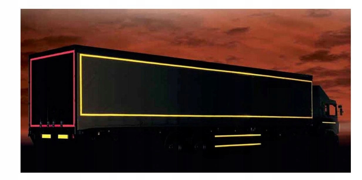 TAŚMA CZERWONA ODBLASKOWA SAMOPRZYLEPNA NACZEPA Numer katalogowy producenta TAŚMA ODBLASKOWA