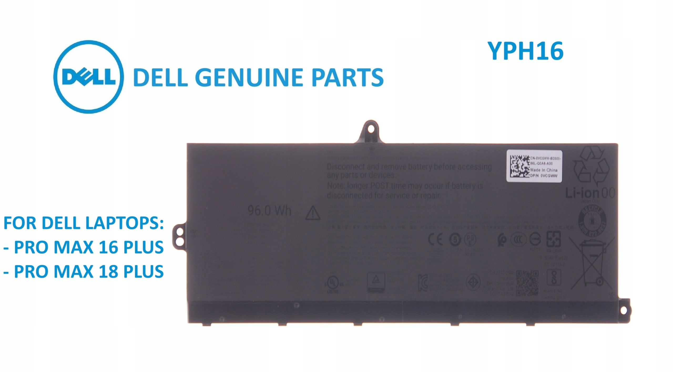 Originálna batéria Dell YPH16 Vcgww 96Wh pre Dell Pro Max 16 Plus 18 Plus