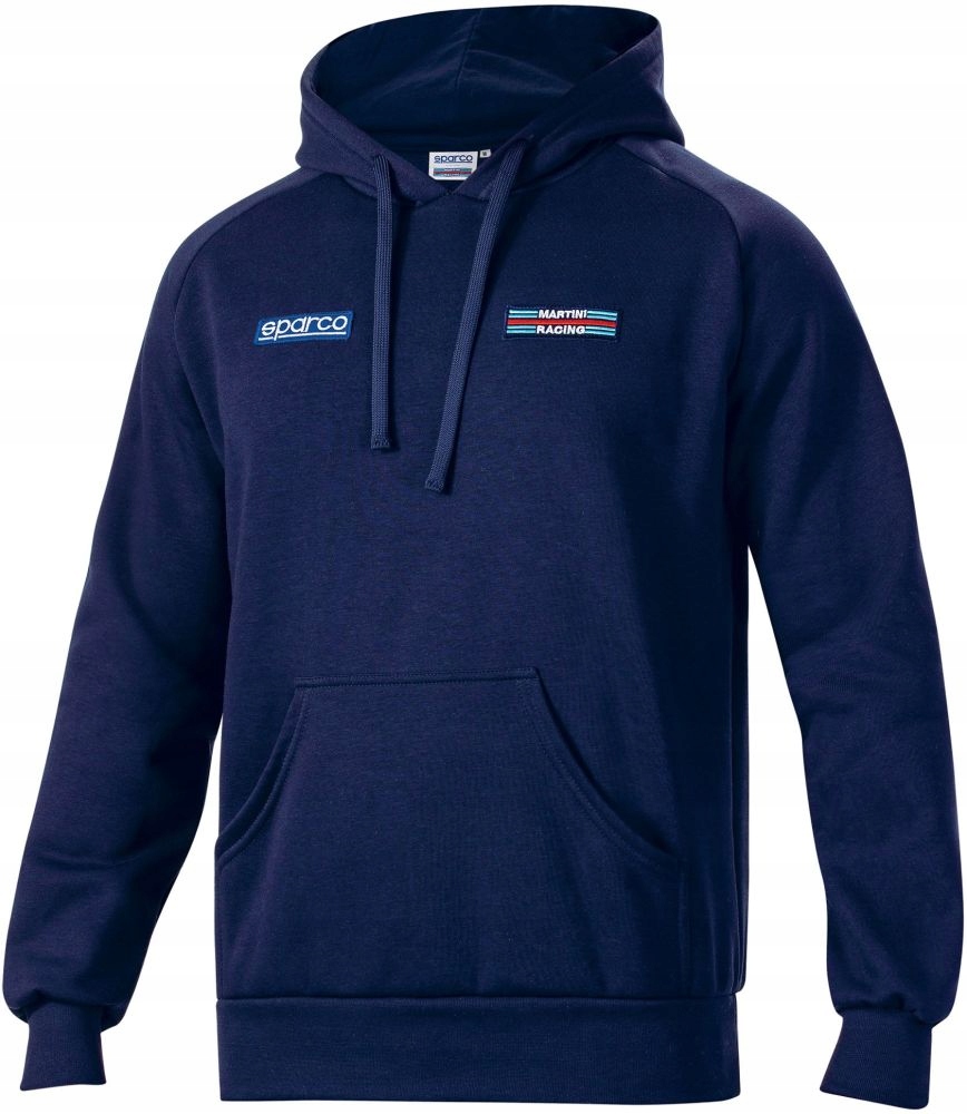 Mikina s kapucí Sparco Martini Racing tmavě modrá vel. S