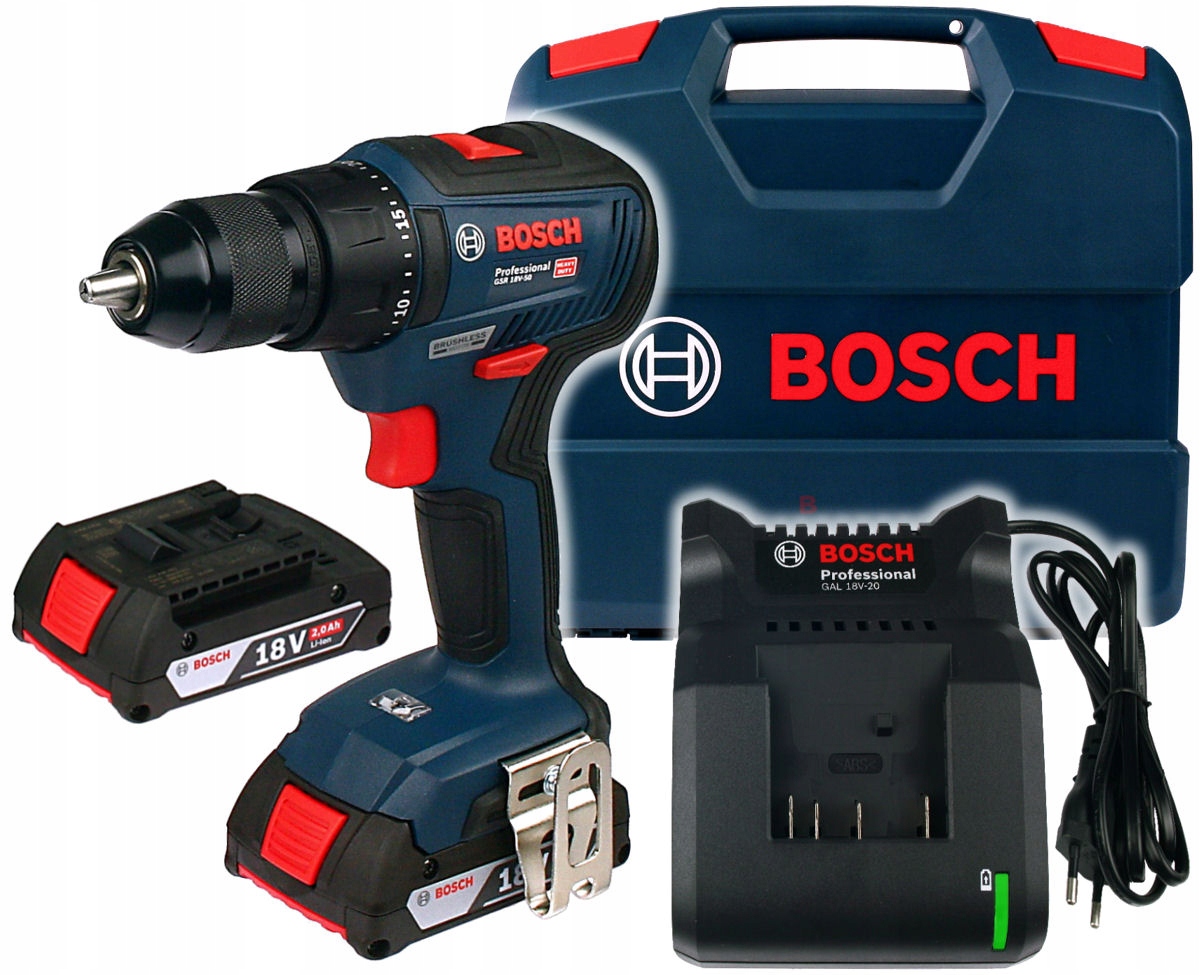 

Wkrętarka Gsr 18V-50 Bosch 2x2,0Ah Bezszczotkowa