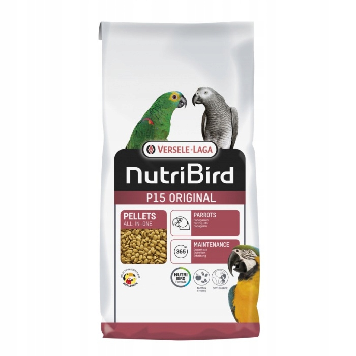 NutriBird P15 Original 10 kg – granule pro velké papoušky