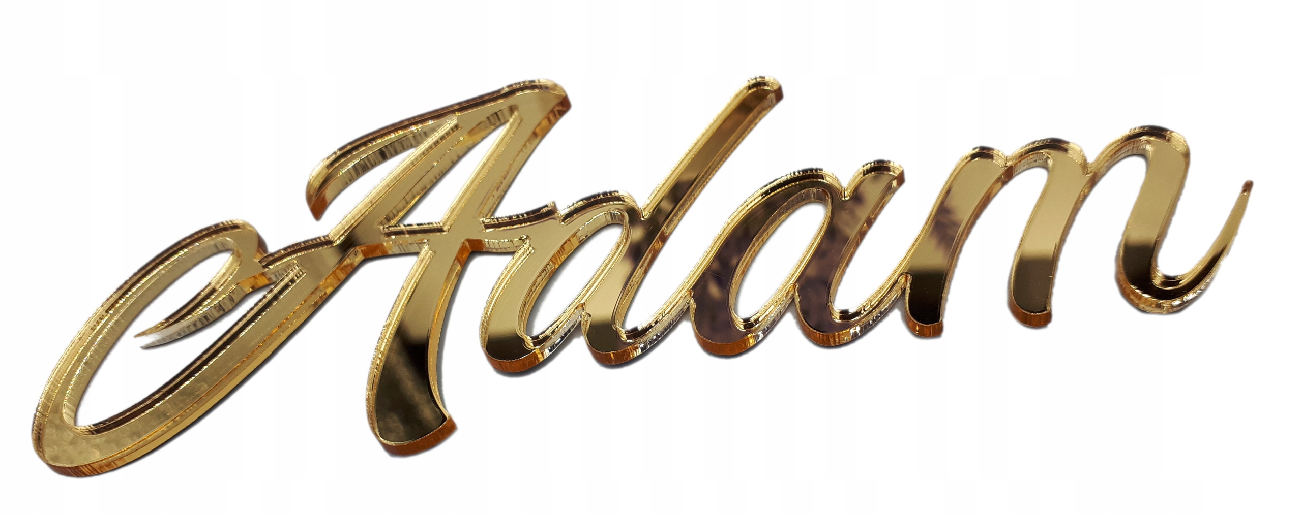 Imię na tort, złote, dowolne imię plexi Marka MATI