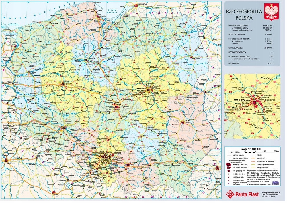 PODKŁAD DWUSTRONNY Z MAPĄ POLSKI