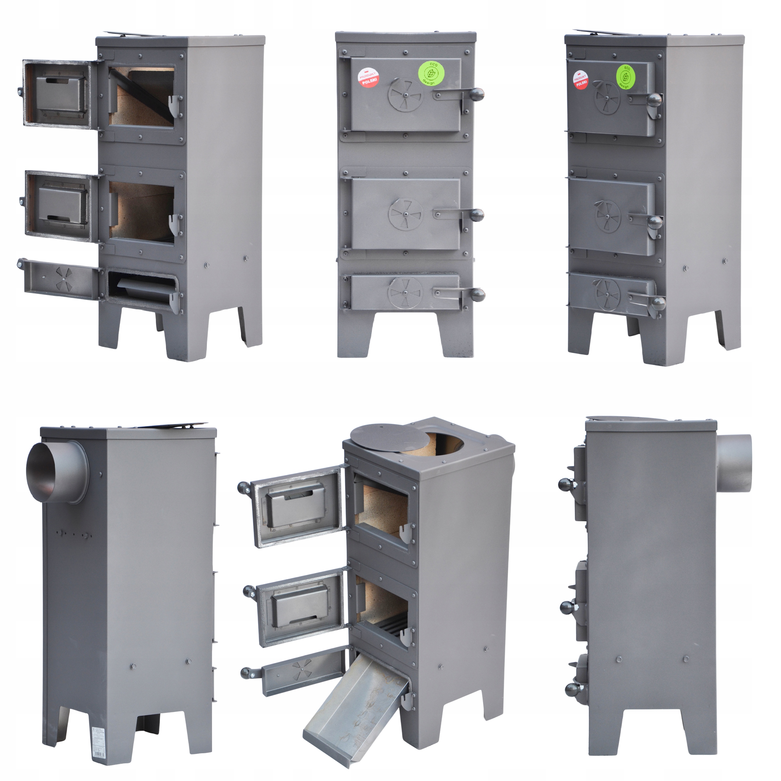 Piec stalowy koza Janusz 7kW szamotowy Polski EkoProjekt ogrzewacz SOLIDNY Waga 31 kg