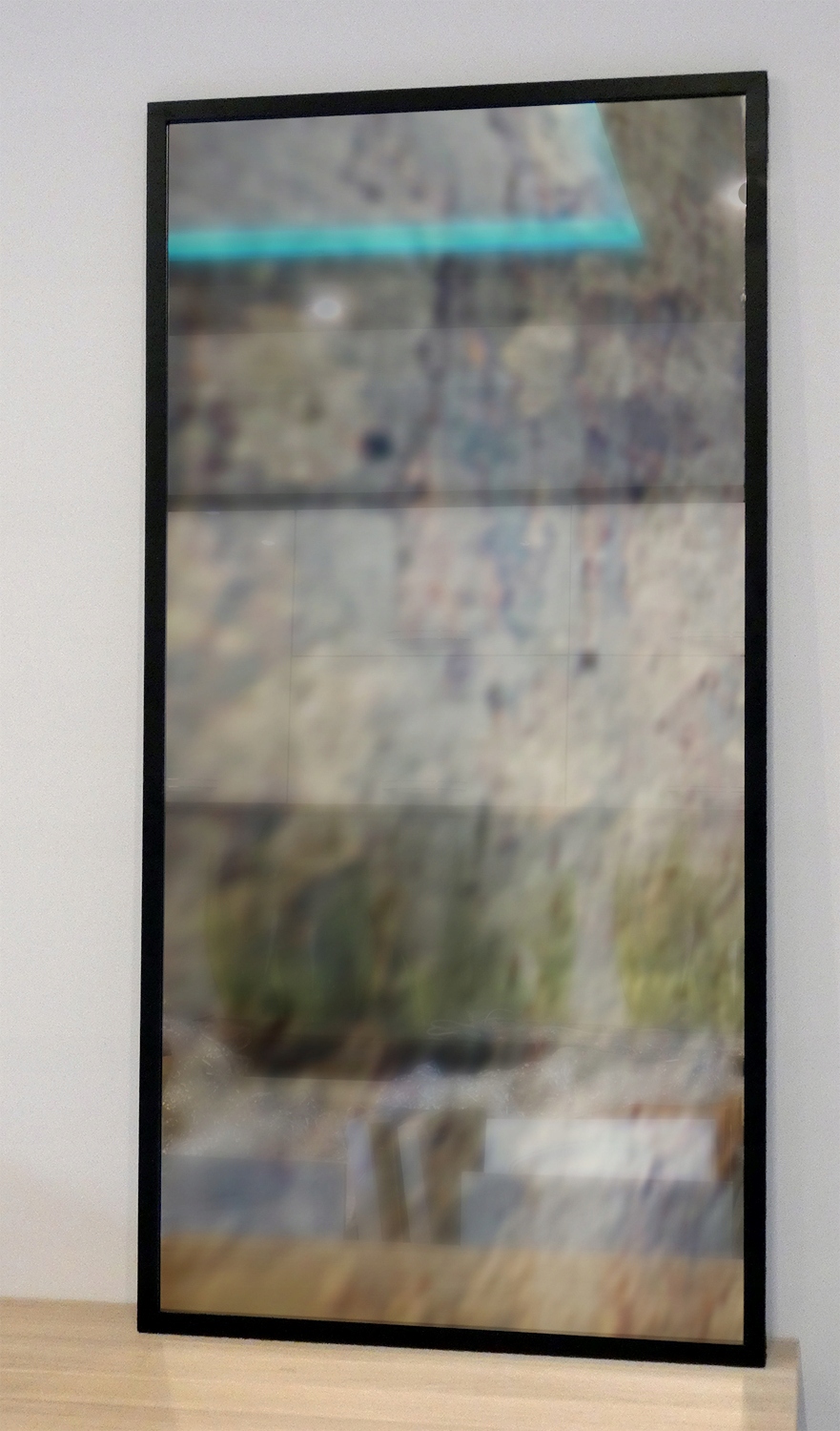 Lustro postarzane antyczne czarna 3 cm rama 120x60