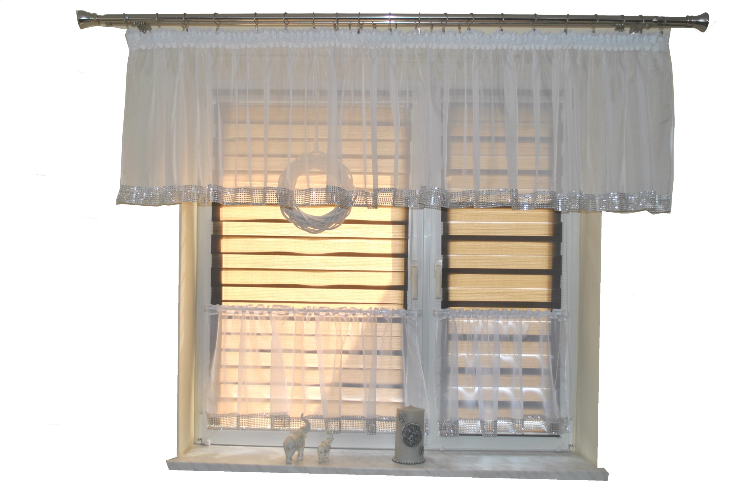 

Firana Kuchenna Zazdrostki Cyrkonie Gotowa 400X60