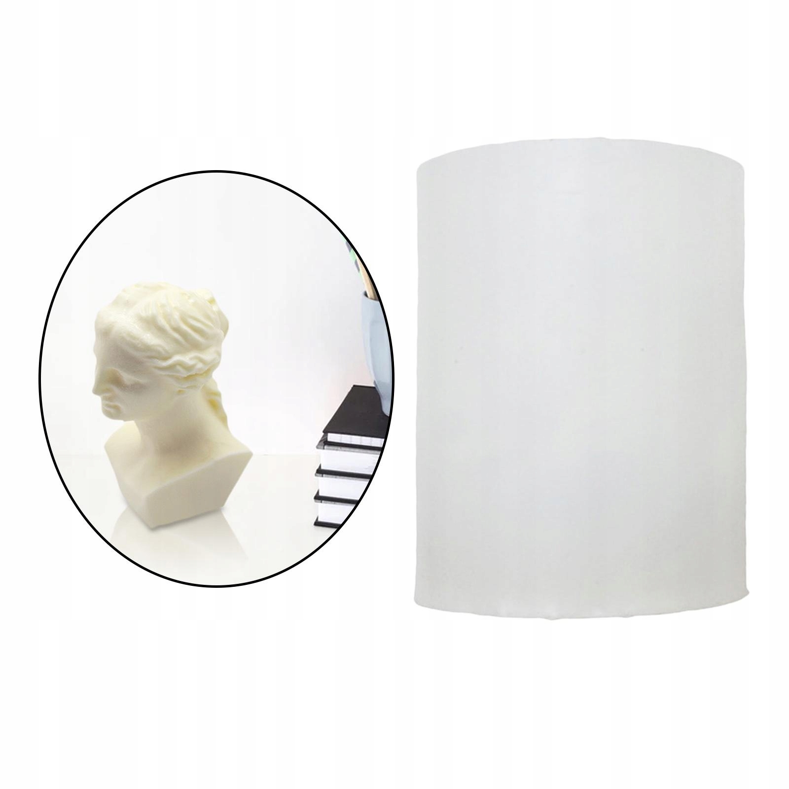 Busta 3D svíčka Ručně Silikonová 83x83x107MM