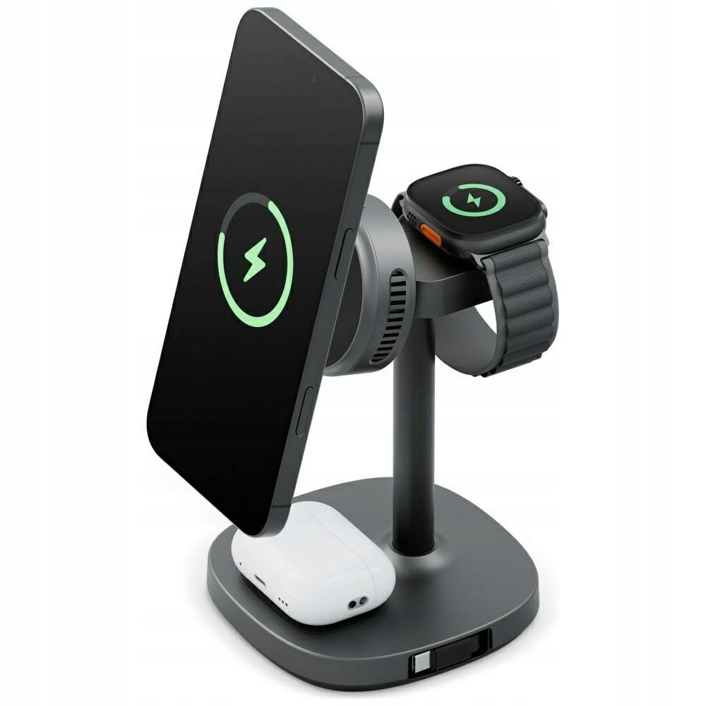 Stacja ładująca Energea MagArctic Stand 4w1 Qi2 z chłodzeniem i kablem