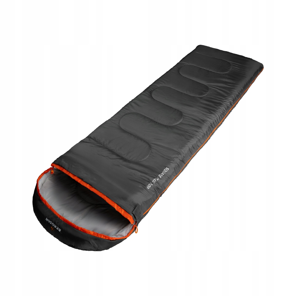 Spací pytel Bergson Obdélníkový Square Plus 200 Černý 220 x 75 cm pravý a levý