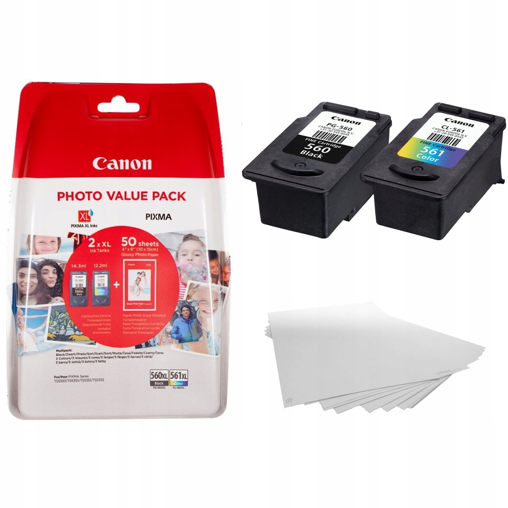 

Tusz 560XL 561XL Canon Pixma TS5351 TS5350 TS5352