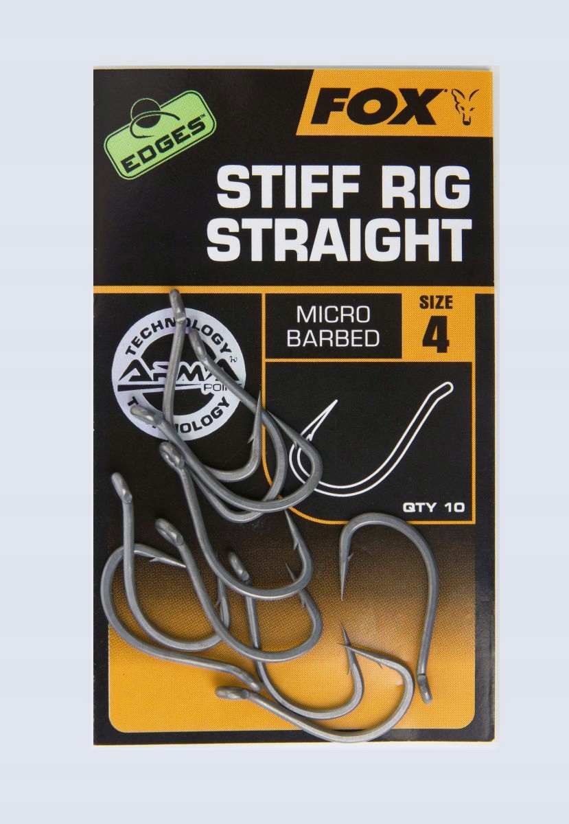 Haczyki karpiowe Arma Fox Edges Stiff Rig Straight 8 10 szt.