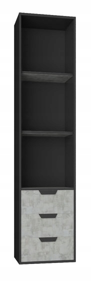 Regál Cortina do obývacího pokoje Skříňka Police na knihy 195x45x40 cm Grafit