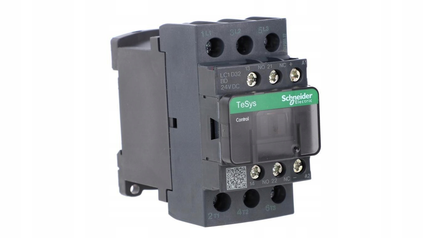 Stycznik Mocy 32A Schneider TeSys Deca 24V DC LC1D32BD 3P 1Z+1R LC1D32BD