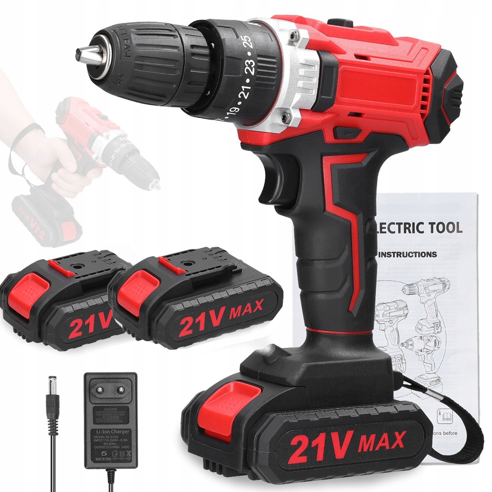 Aku Vrtačka 2800 Rmp S Led Diodou Pro Nábytek A Stavbu