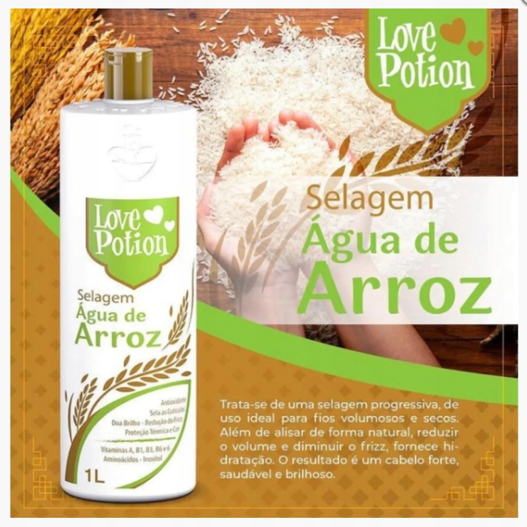 Love potion Agua de Arroz keratin pro narovnání vlasů 1000 ml