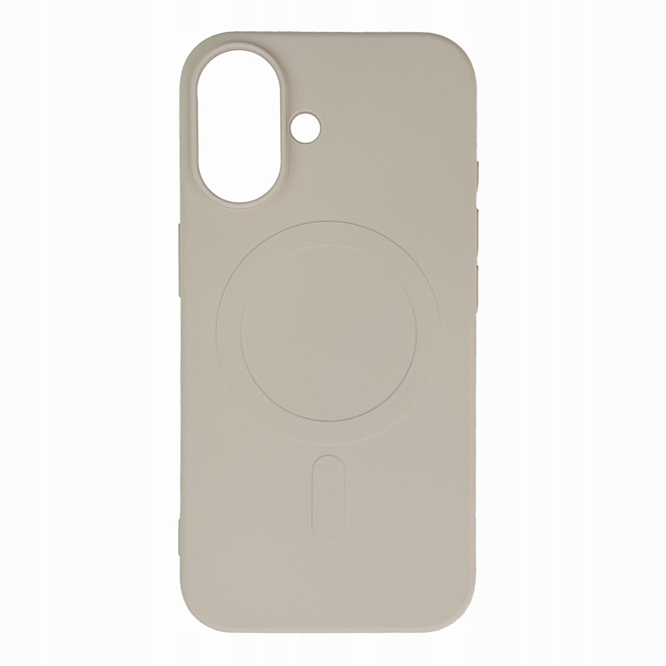 Etui Liquid Silicone Case MagSafe na iPhone 16 beżowe