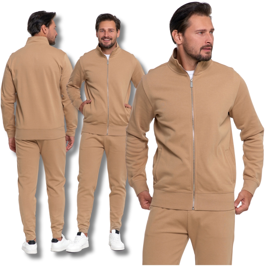 Teplákovka Pánské Kalhoty s kapsami rozepínací mikina se stojáčkem Moraj XL