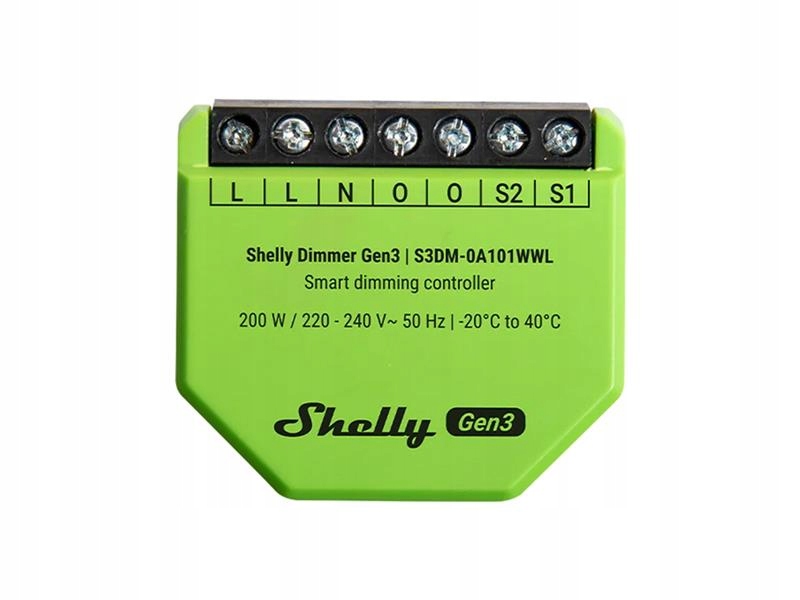 Smart ovladač osvětlení Shelly Dimmer Gen3 WiFi