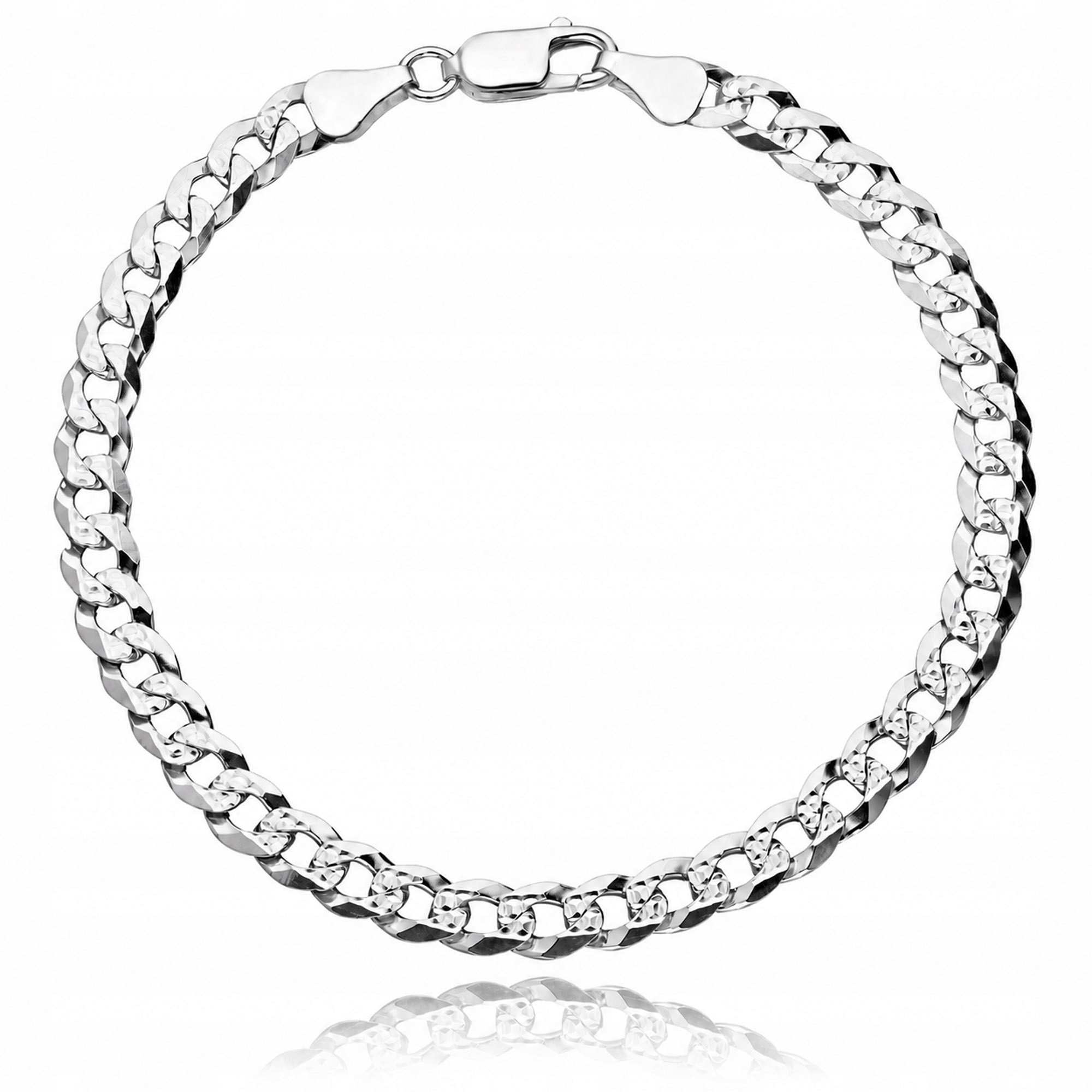 Stříbrný náramek 925 Pancíř Pave dámský elegantní, pevný, 21,5 cm