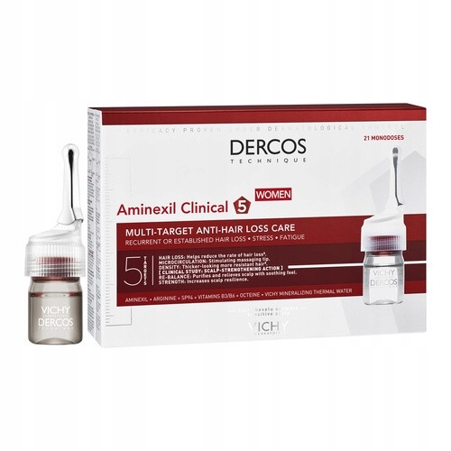 Vichy Aminexil Clinical 5 Women 21×6 ml – przeciw wypadaniu włosów