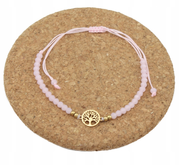 BRANSOLETKA ZŁOTA PUDROWE KORALIKI ZŁOTE DRZEWKO STAL CHIRURGICZNA Kolor dominujący inny