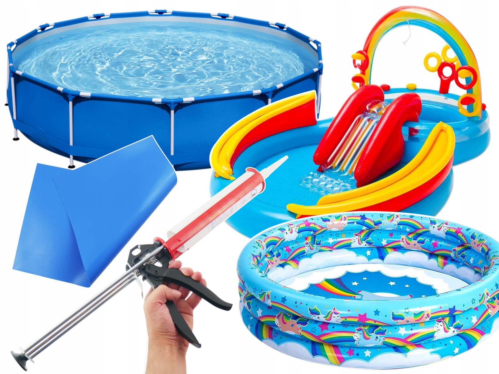 Łatka PVC do materacy Łata basenowa 27x50cm Mocny klej Odłuszczacz 100ml EAN (GTIN) 5904507009922