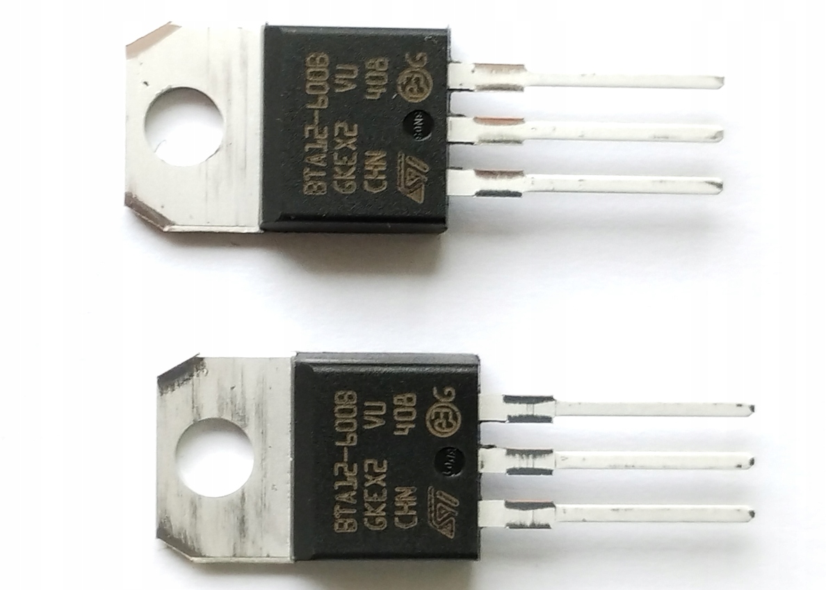 [2szt] BTA12-600B Triak 12A 600V Igt=50mA TO220 Stm