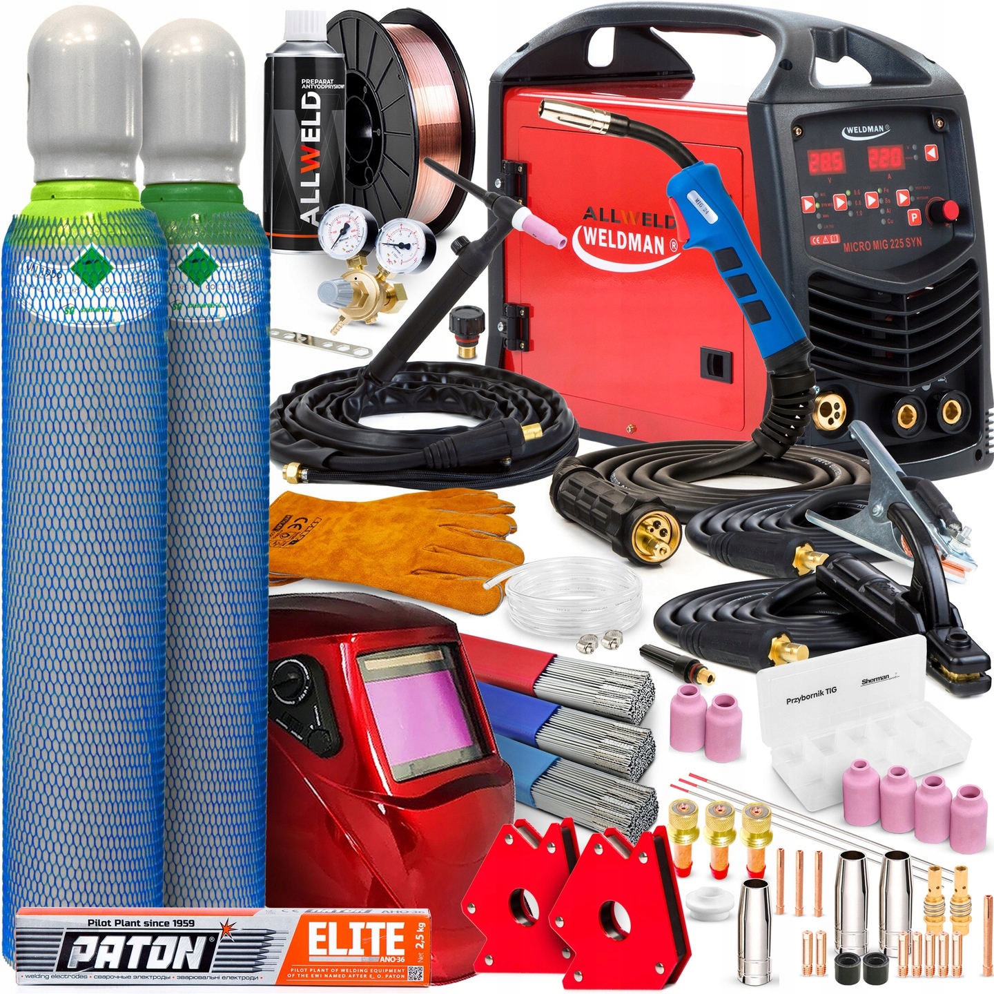 Invertorová Svářečka Weldman Micro Mig 225 Synergie Mma Tig 230V 220A Igbt