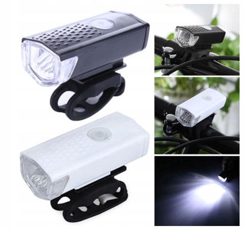 LAMPKA ROWEROWA MOCNA LED 300 LUM AKUMULATOR ROWER