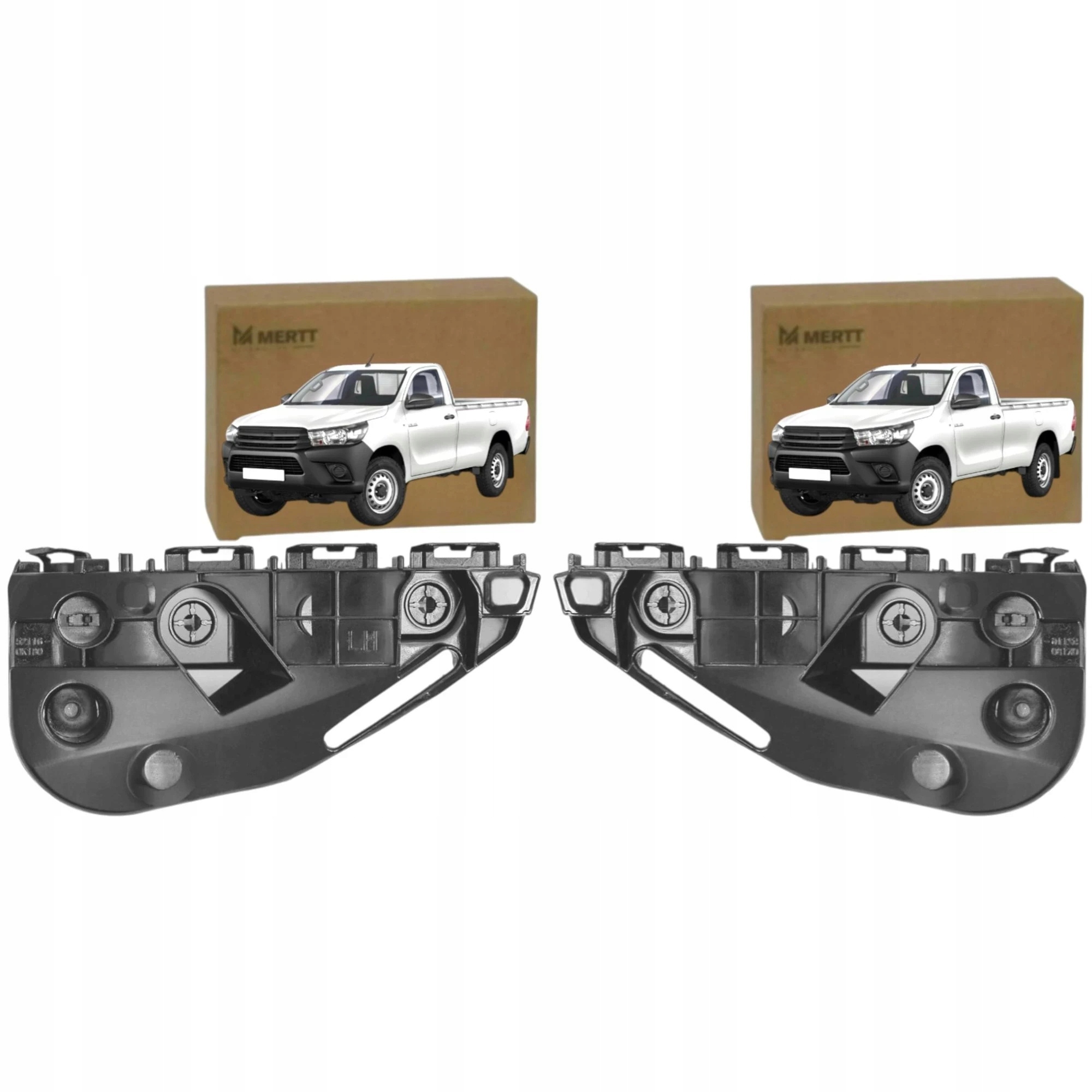 Toyota Hilux VIII 2015 Upevňovací Kluzáky Nárazníku, Levý, Levý Komplet