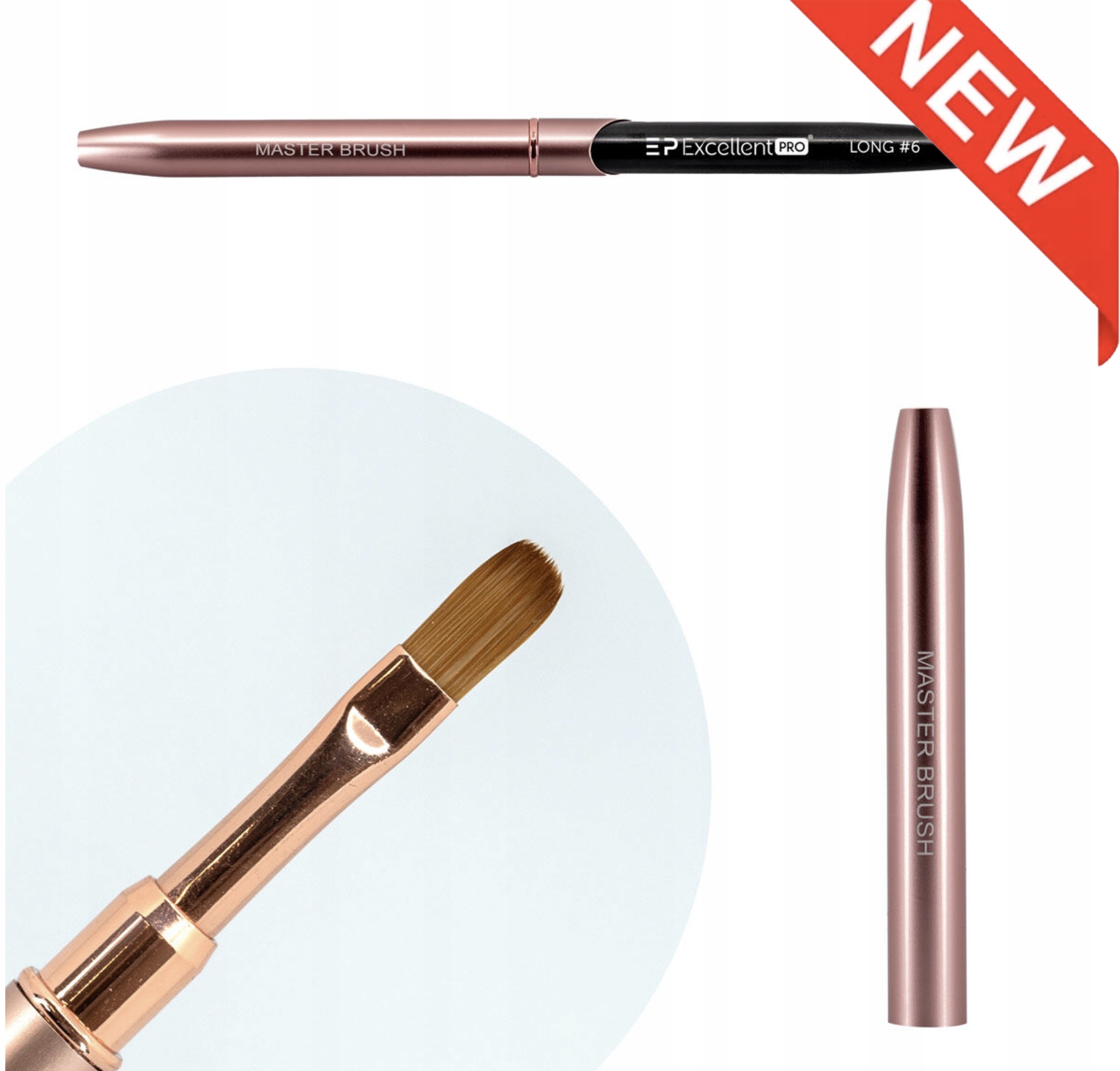 Excellent Pro Master Brush štětec Long #6 Pink & Black 1 ks