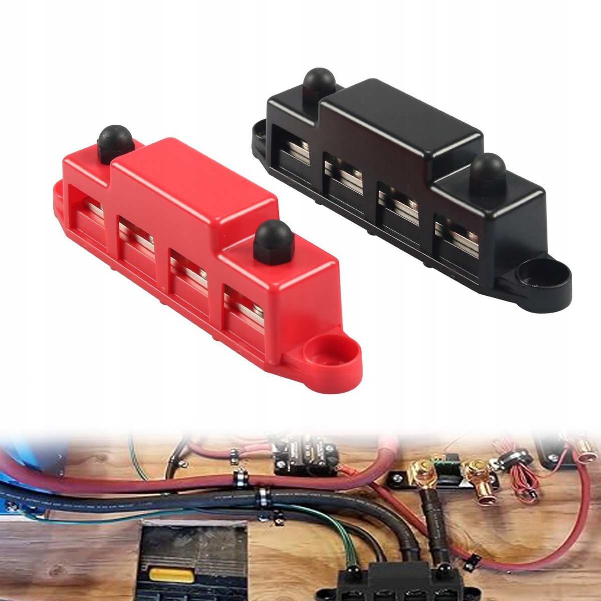 Sběrná lišta 12V 300A Blok šroubových svorek 3/8 "Odolný blok