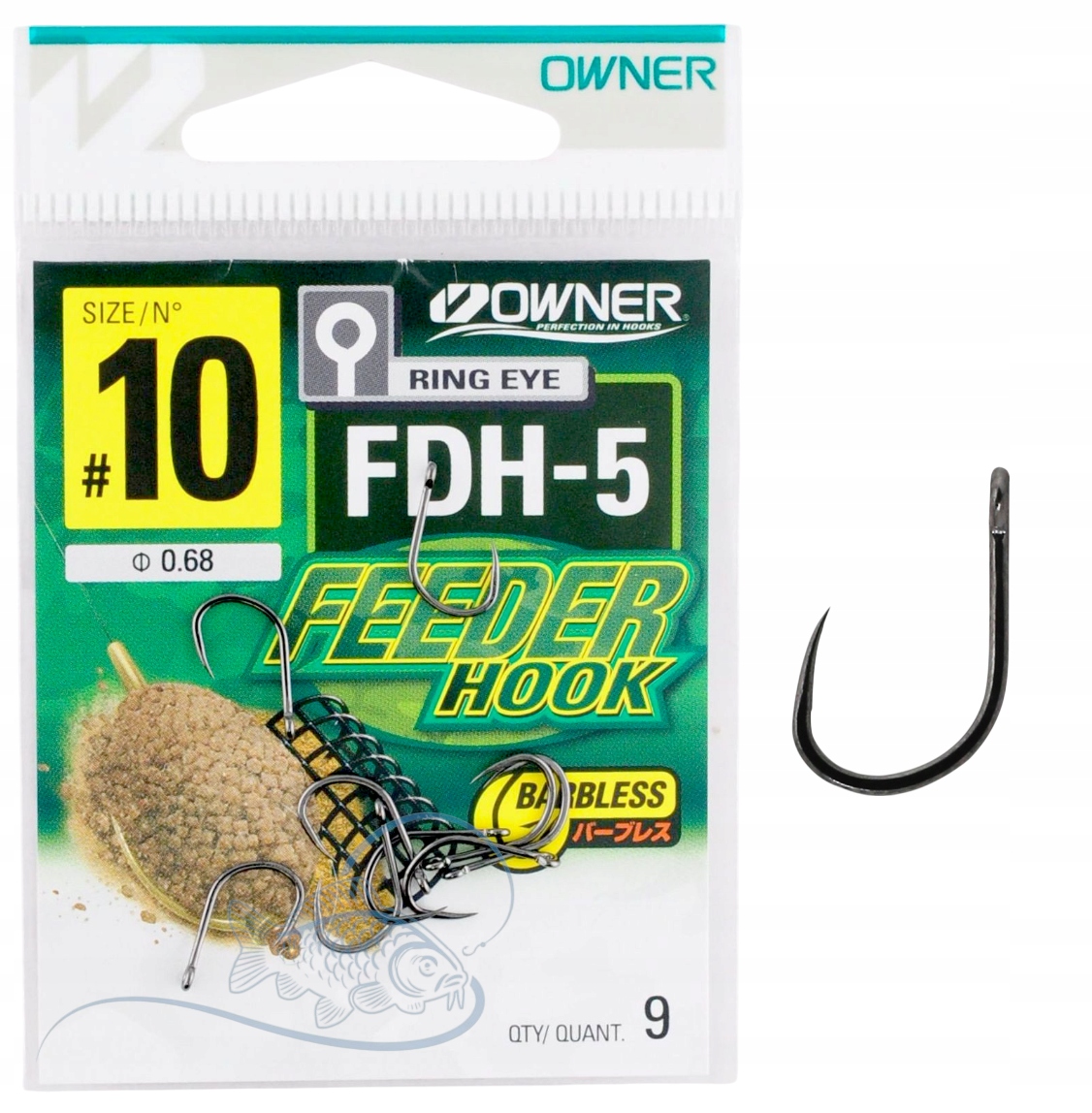 Nr 10 Haczyki Owner Method Feeder Hook FDH-5 Do Metody Kute bezzadziorowe