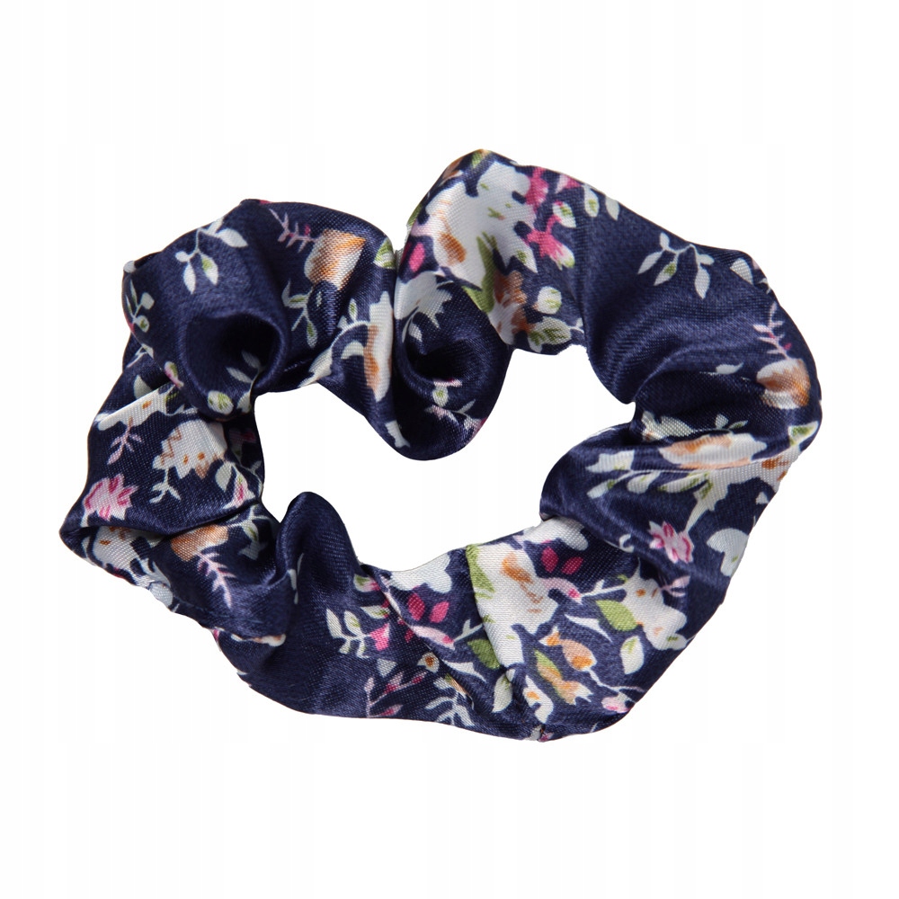 Donegal Marszczona, materiałowa gumka do włosów typu scrunchie, w kwiatki Cechy brak