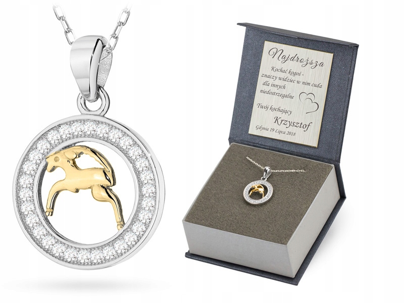 Stříbrný Řetízek Přívěsek 925 Zodiac Kozoroh