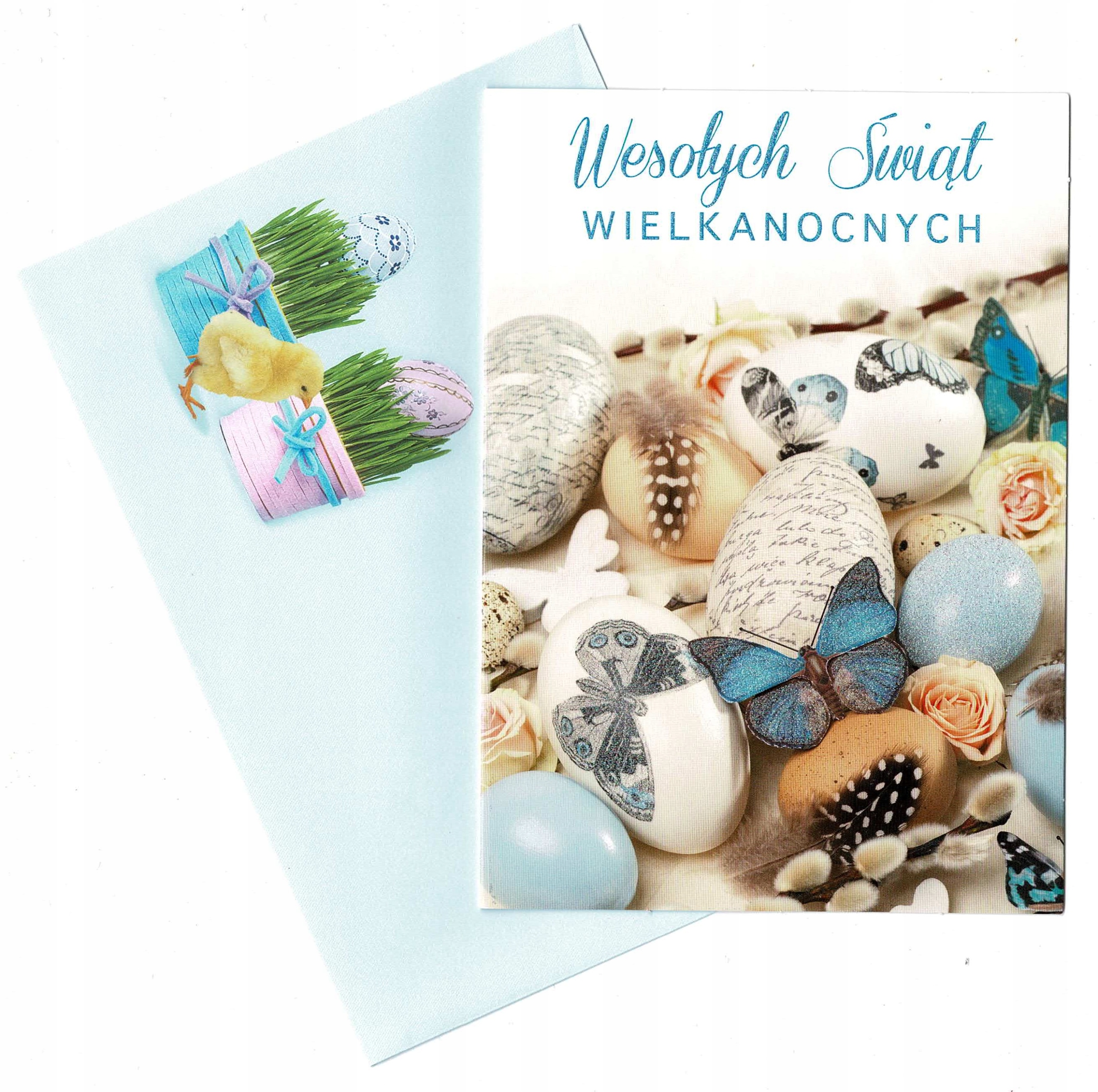 KARNET KARTKA ŚWIĄTECZNA WIELKANOC Z BROKATEM 1szt Marka Pol-Mak