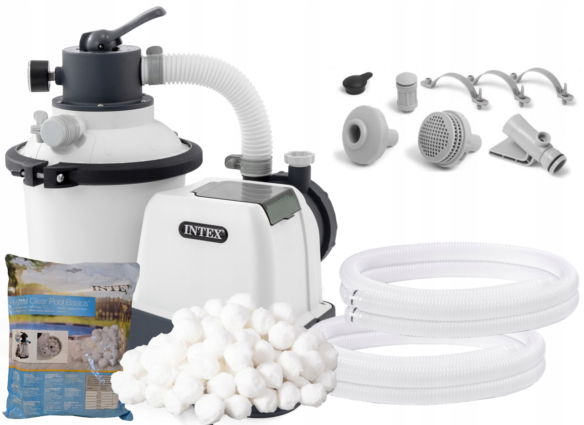 Intex 26642 Pompa piaskowa 3500l/h Programator Kulki Węże Hydroaeration